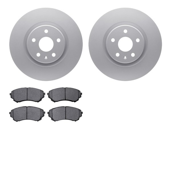 Dynamic Friction Co 4602-46008, Geospec Rotors with 5000 Euro Ceramic Brake Pads, Silver 4602-46008